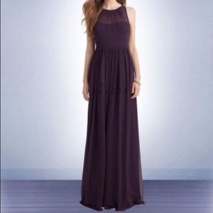 Bill Levkoff 1147 sheer high neck illusion dress